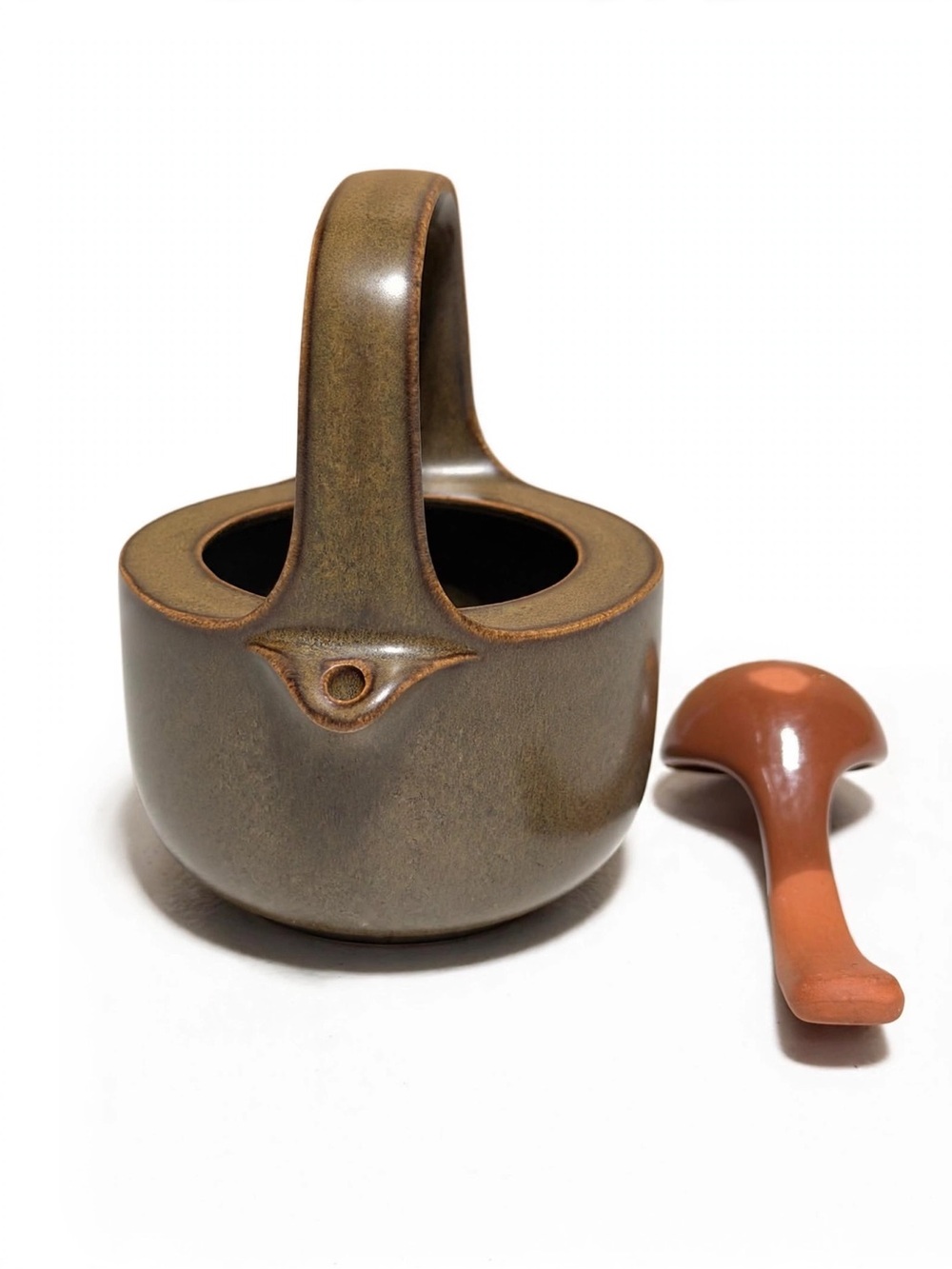 Rosenthal PLUS Cordial Brown Sauce Boat + Ladle 1970s MCM